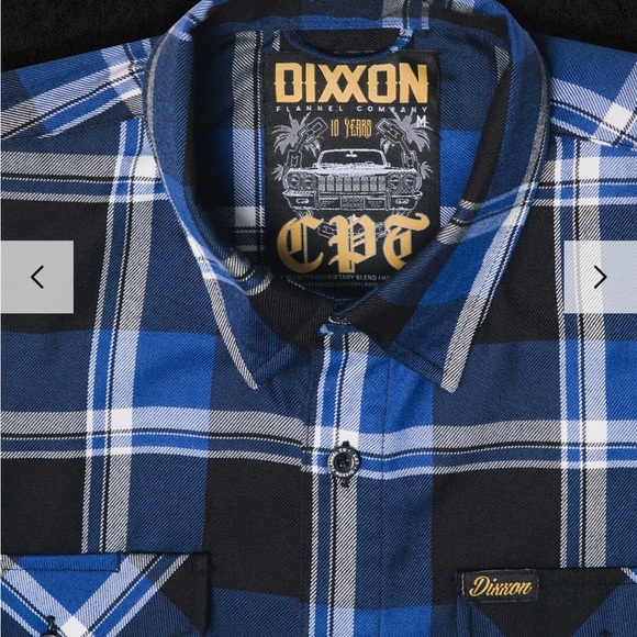 DIXXON Navy CPT 10 Year Flannel Mens Shirt - Picture 6 of 9